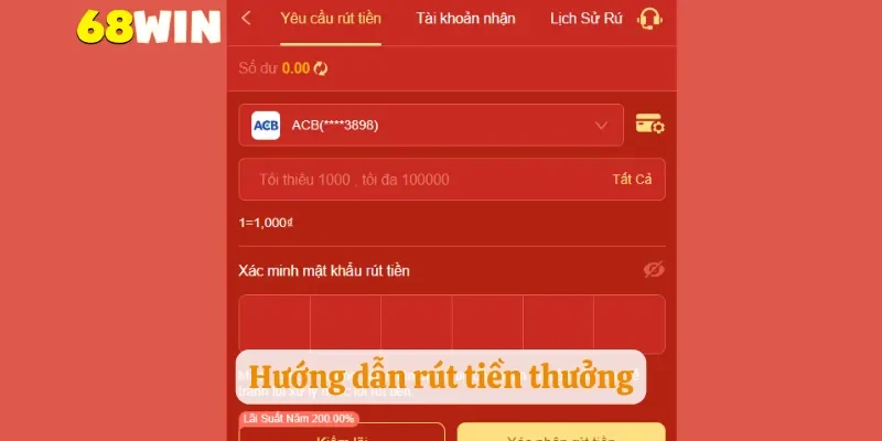 Hướng dẫn rút tiền thưởng