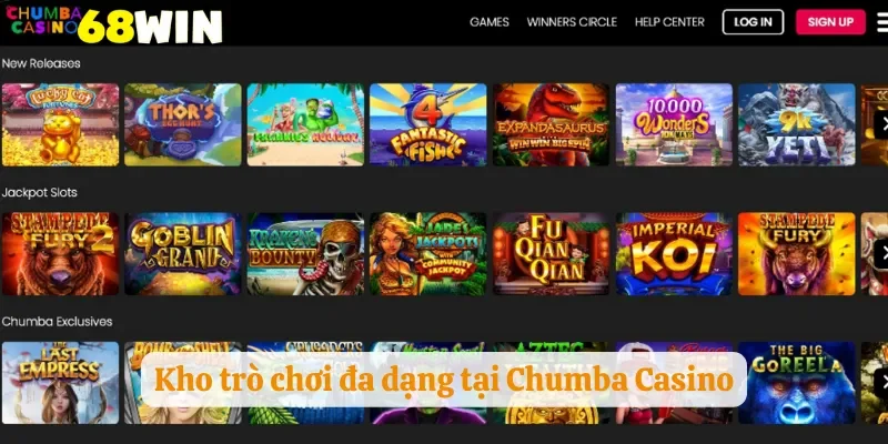 Kho trò chơi đa dạng tại Chumba Casino